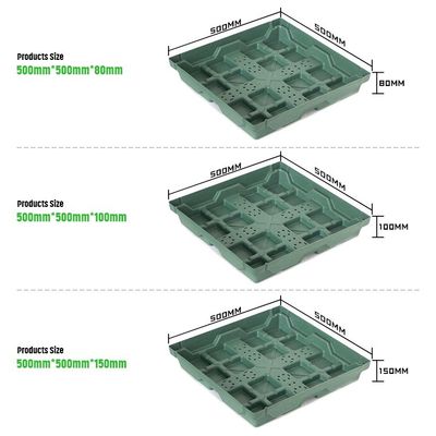 Plantador de flor de jardim de plástico quadrado com material Hdpe e acabamento não revestido