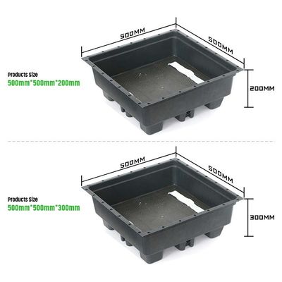 Planta de jardim de bandeja de plástico para uso de jardim Terraço de telhado de plantação feita simples