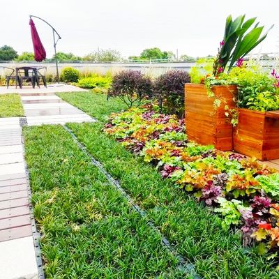 Usado com flor/planta verde grande jardim vaso plantador de pé para o verde do telhado ao ar livre