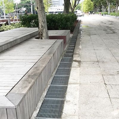 Despejo de água do chão de lavagem de automóveis Grelhas de aço inoxidável com canal de drenagem personalizado
