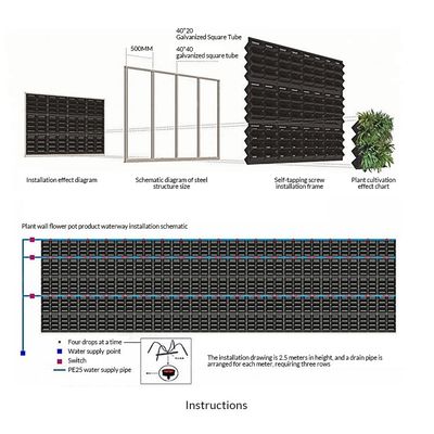 Painel de parede de planta verde de jardim de musgo vertical não revestido Por metro quadrado 4
