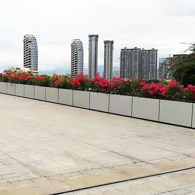 Paleta de parede incluída caixa de plantação de PVC para acabamento exterior não revestido projeto de sobrepassagem
