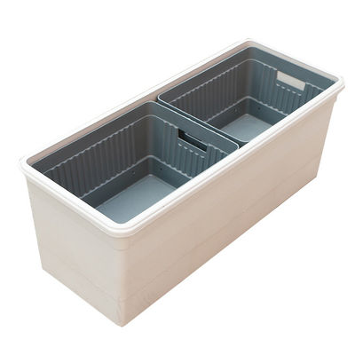 Plantação ao ar livre, sem problemas, com uma panela rectangular extra grande