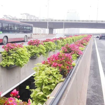 Jardim de flores ao ar livre em camadas Balcão Grande plantador branco com caixa extra