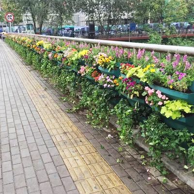 Auto-irrigação Ajustável Barranco Plástico Pendente Flowerpot Rail Planter Design System