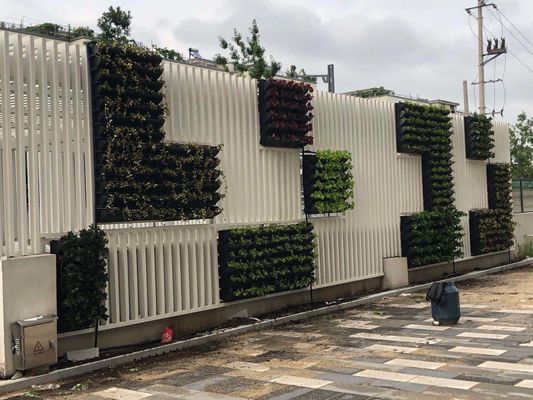 Planta verde de exterior de plástico jardim vertical vasos de empilhamento de flores para parede verde elegante
