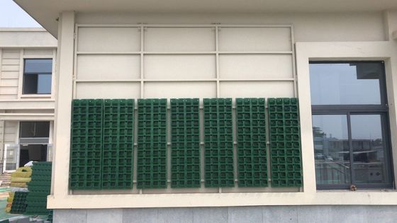 Planta verde de exterior de plástico jardim vertical vasos de empilhamento de flores para parede verde elegante