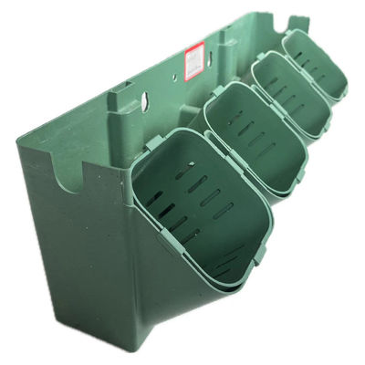 Potes de flores de plástico de parede verde PP forte para decoração interior / jardim