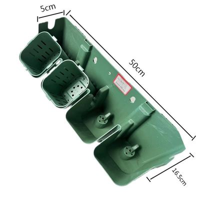 Potes de flores de plástico de parede verde PP forte para decoração interior / jardim