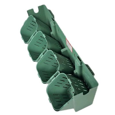 500*5mm Pato de flores de plástico empilhável para plantação para verdeamento de parede viva em preto/verde