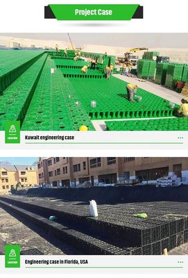 Material HDPE ecológico Sistema de recolha de águas pluviais para infiltração de águas pluviais