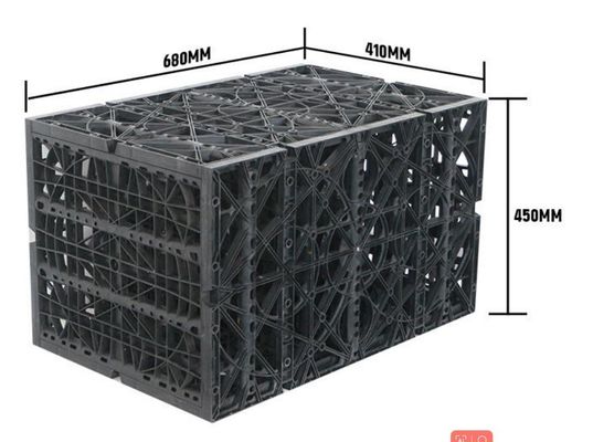 Módulos inteligentes de águas pluviais Caixa de remoção com capacidade de armazenamento de água de 117L